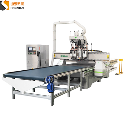  HZ-ATC1325PT Triple Spindle ATC CNC Router Center with Boring Head for Wood Furniture