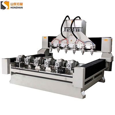 HZ-R1315 Six-Head Cylindrical CNC Router with Rotary Table