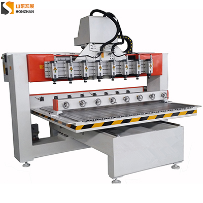  HZ-R2013 8 Spindles Multi Heads 4 Axis CNC Router with Rotary Table